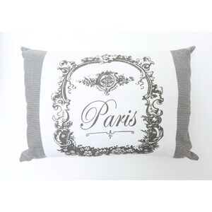 Paris Cushion pillow vintage retro print home decor cottagecore provance accent